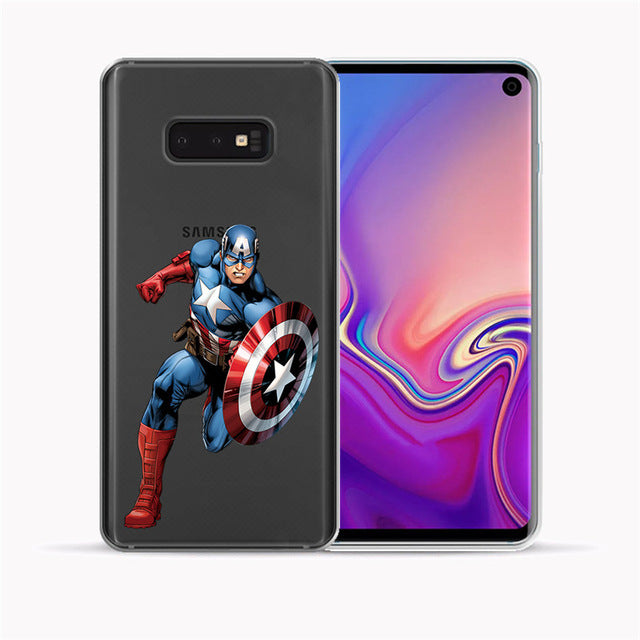 For Samsung Galaxy A10 A30 A50 M10 M20 M30 S10E S10 Plus E Silicone Phone Case Captain America Batman Soft TPU Back Cover