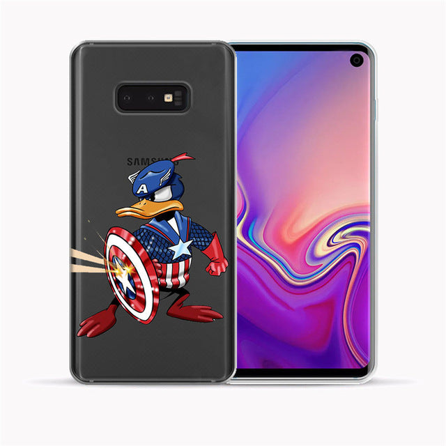 For Samsung Galaxy A10 A30 A50 M10 M20 M30 S10E S10 Plus E Silicone Phone Case Captain America Batman Soft TPU Back Cover