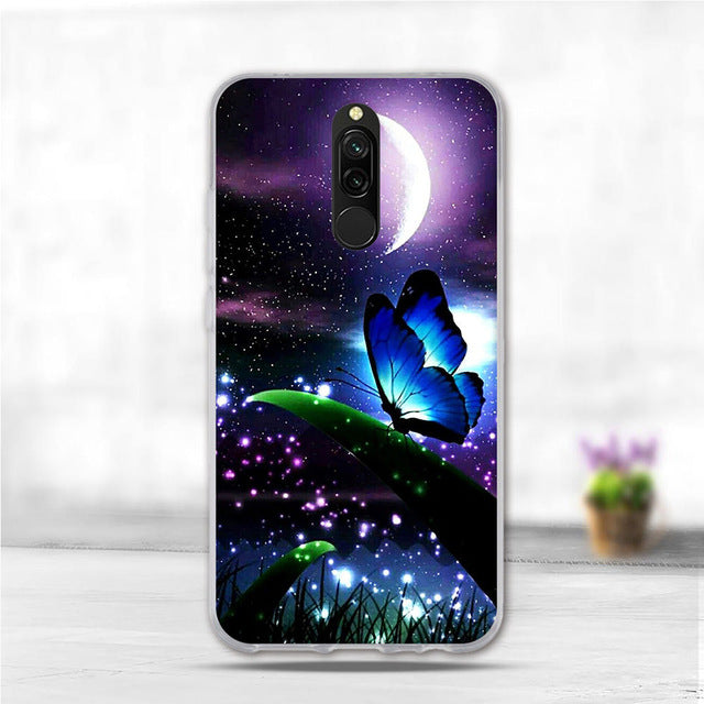 Soft Case For Xiaomi Redmi 8 Case Silicone TPU Back Cover For Redmi 8A Case Flower Animal Phone Funda Coque For Xiomi Redmi 8 A