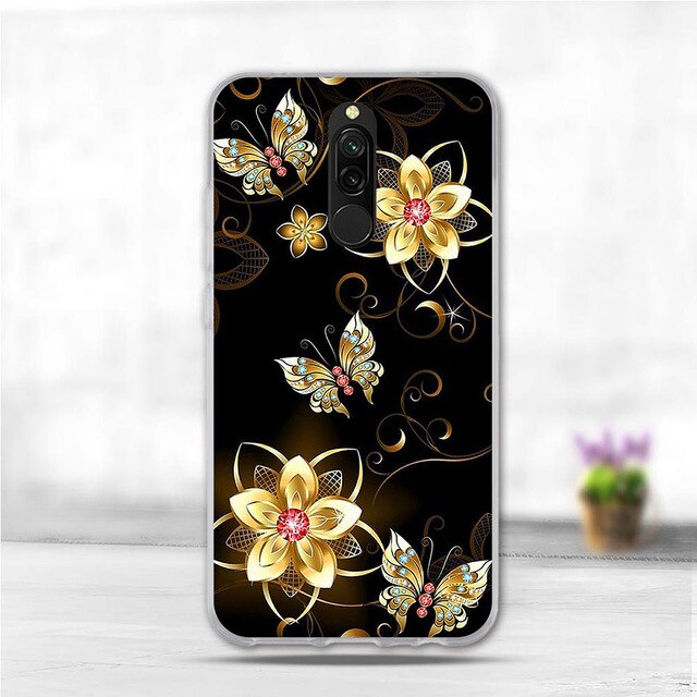 Soft Case For Xiaomi Redmi 8 Case Silicone TPU Back Cover For Redmi 8A Case Flower Animal Phone Funda Coque For Xiomi Redmi 8 A