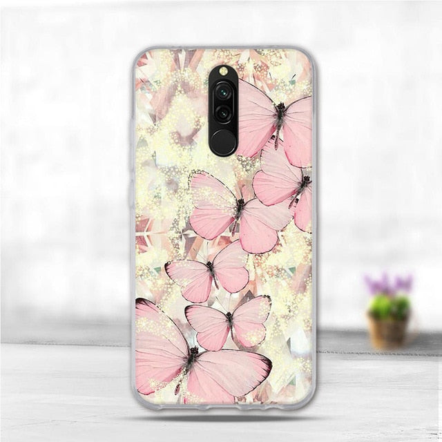 Soft Case For Xiaomi Redmi 8 Case Silicone TPU Back Cover For Redmi 8A Case Flower Animal Phone Funda Coque For Xiomi Redmi 8 A