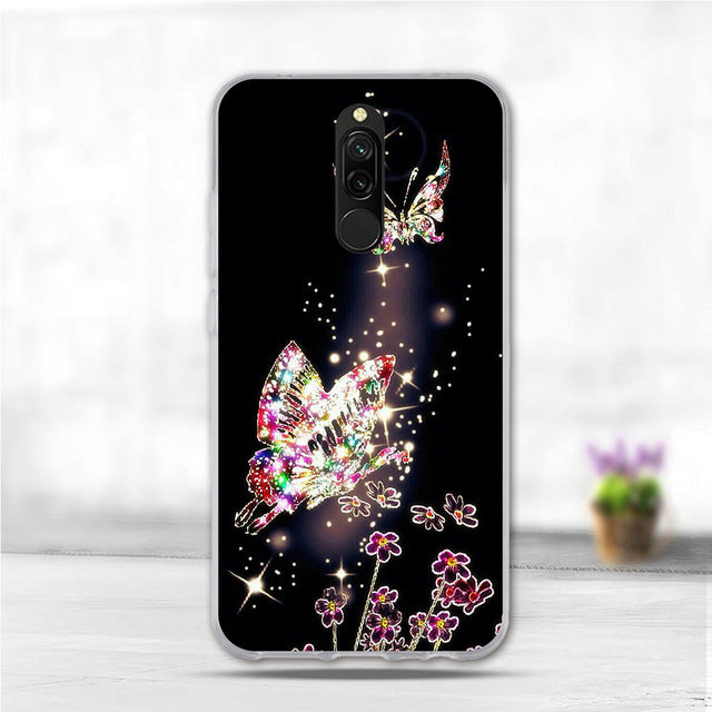 Soft Case For Xiaomi Redmi 8 Case Silicone TPU Back Cover For Redmi 8A Case Flower Animal Phone Funda Coque For Xiomi Redmi 8 A