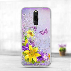 Soft Case For Xiaomi Redmi 8 Case Silicone TPU Back Cover For Redmi 8A Case Flower Animal Phone Funda Coque For Xiomi Redmi 8 A