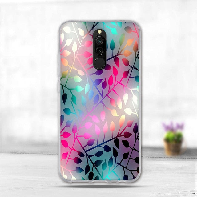 Soft Case For Xiaomi Redmi 8 Case Silicone TPU Back Cover For Redmi 8A Case Flower Animal Phone Funda Coque For Xiomi Redmi 8 A