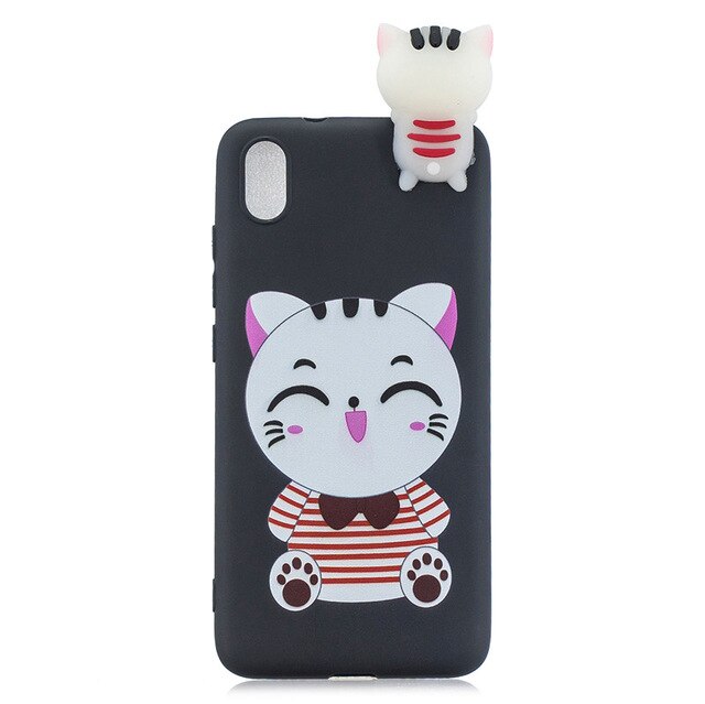 FLYKYLIN 3D Doll Toy Case For Xiaomi Redmi 7A 7 8 8A Back Cover on Redmi K20 Phone Coque Redmi7 Soft Silicone Cartoon Shell Skin