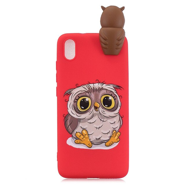 FLYKYLIN 3D Doll Toy Case For Xiaomi Redmi 7A 7 8 8A Back Cover on Redmi K20 Phone Coque Redmi7 Soft Silicone Cartoon Shell Skin