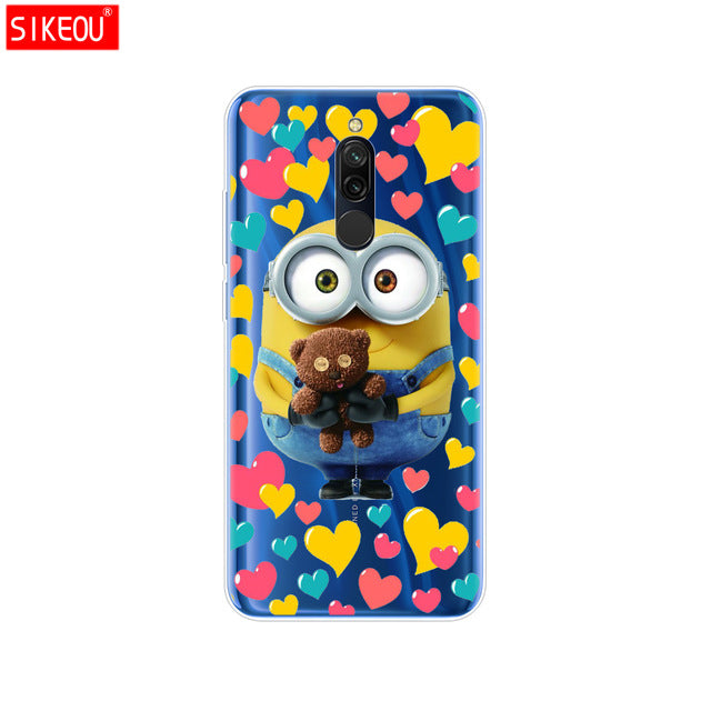 silicon case for xiaomi redmi 8 cases full protection soft tpu back cover on redmi 8 bumper hongmi 8 phone shell bag coque cute