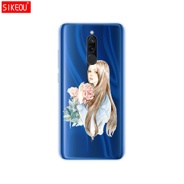 silicon case for xiaomi redmi 8 cases full protection soft tpu back cover on redmi 8 bumper hongmi 8 phone shell bag coque cute