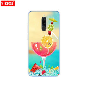 silicon case for xiaomi redmi 8 cases full protection soft tpu back cover on redmi 8 bumper hongmi 8 phone shell bag coque cute