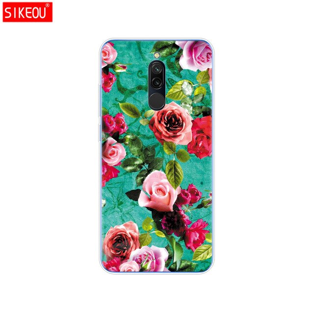 silicon case for xiaomi redmi 8 cases full protection soft tpu back cover on redmi 8 bumper hongmi 8 phone shell bag coque cute