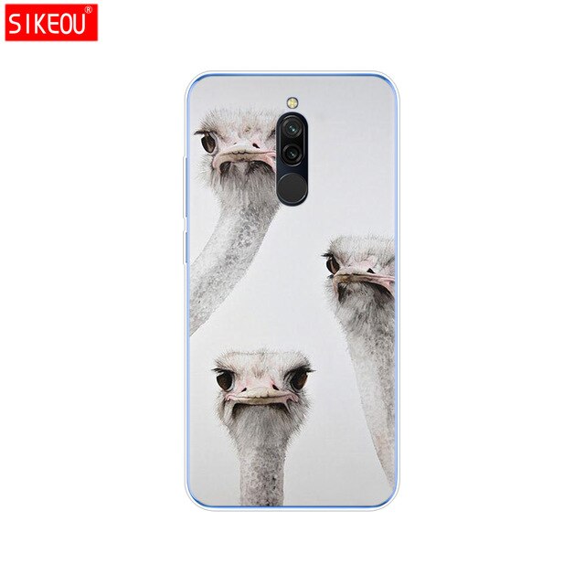 silicon case for xiaomi redmi 8 cases full protection soft tpu back cover on redmi 8 bumper hongmi 8 phone shell bag coque cute