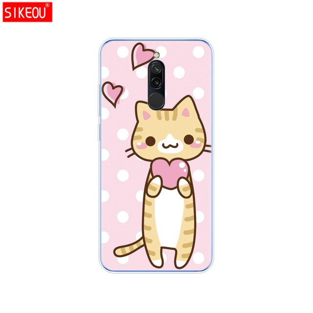 silicon case for xiaomi redmi 8 cases full protection soft tpu back cover on redmi 8 bumper hongmi 8 phone shell bag coque cute