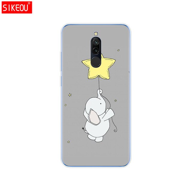 silicon case for xiaomi redmi 8 cases full protection soft tpu back cover on redmi 8 bumper hongmi 8 phone shell bag coque cute